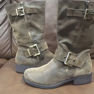 Distressed boots